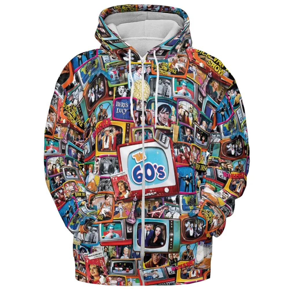 The 60s Classic TV Shows All-over Print Hoodie - 3