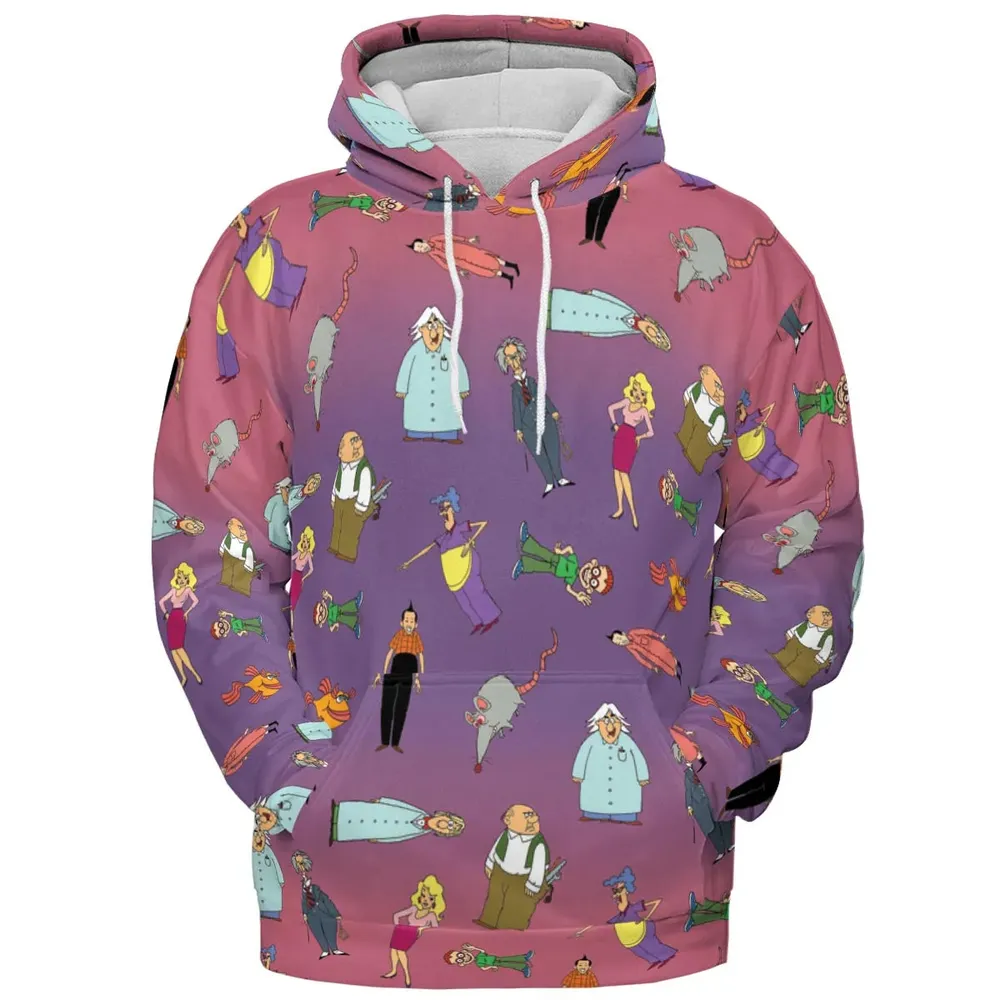 The Completely Mental Misadventures of Ed Grimley Characters All-over Print Hoodie - 2