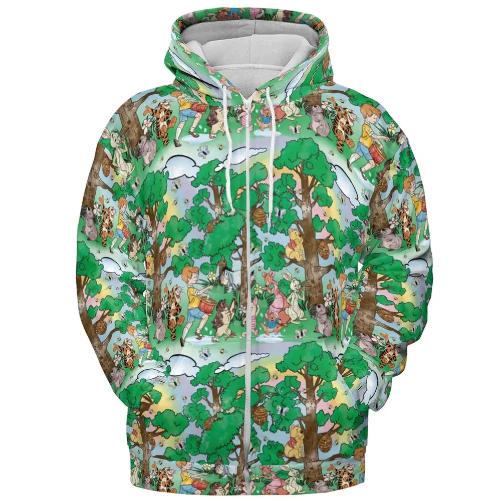 Bear and Friends Winnie the Pooh All-over Print Hoodie - 3
