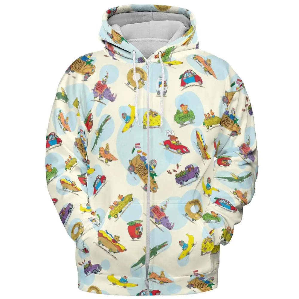 The Busy World of Richard Scarry All-over Print Hoodie - 3