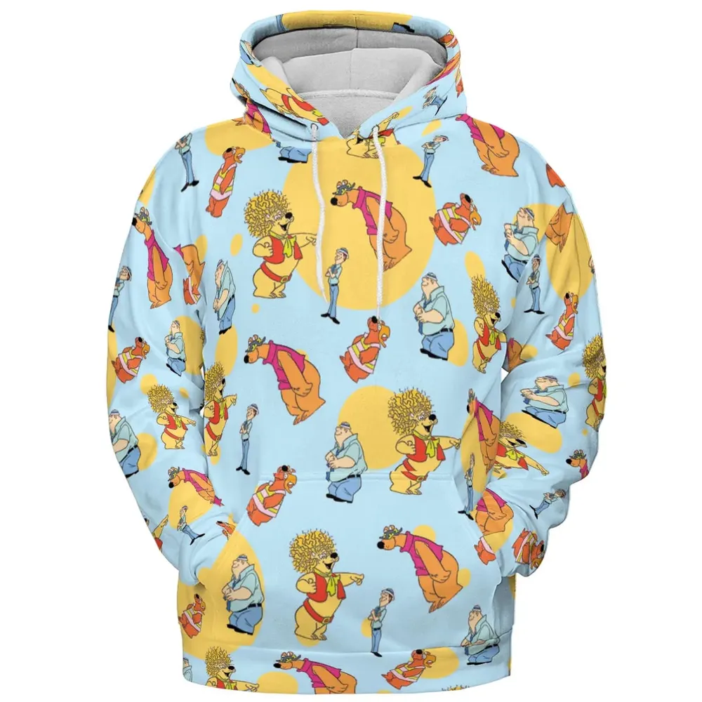 Help!... It's the Hair Bear Bunch! All-over Print Hoodie - 2