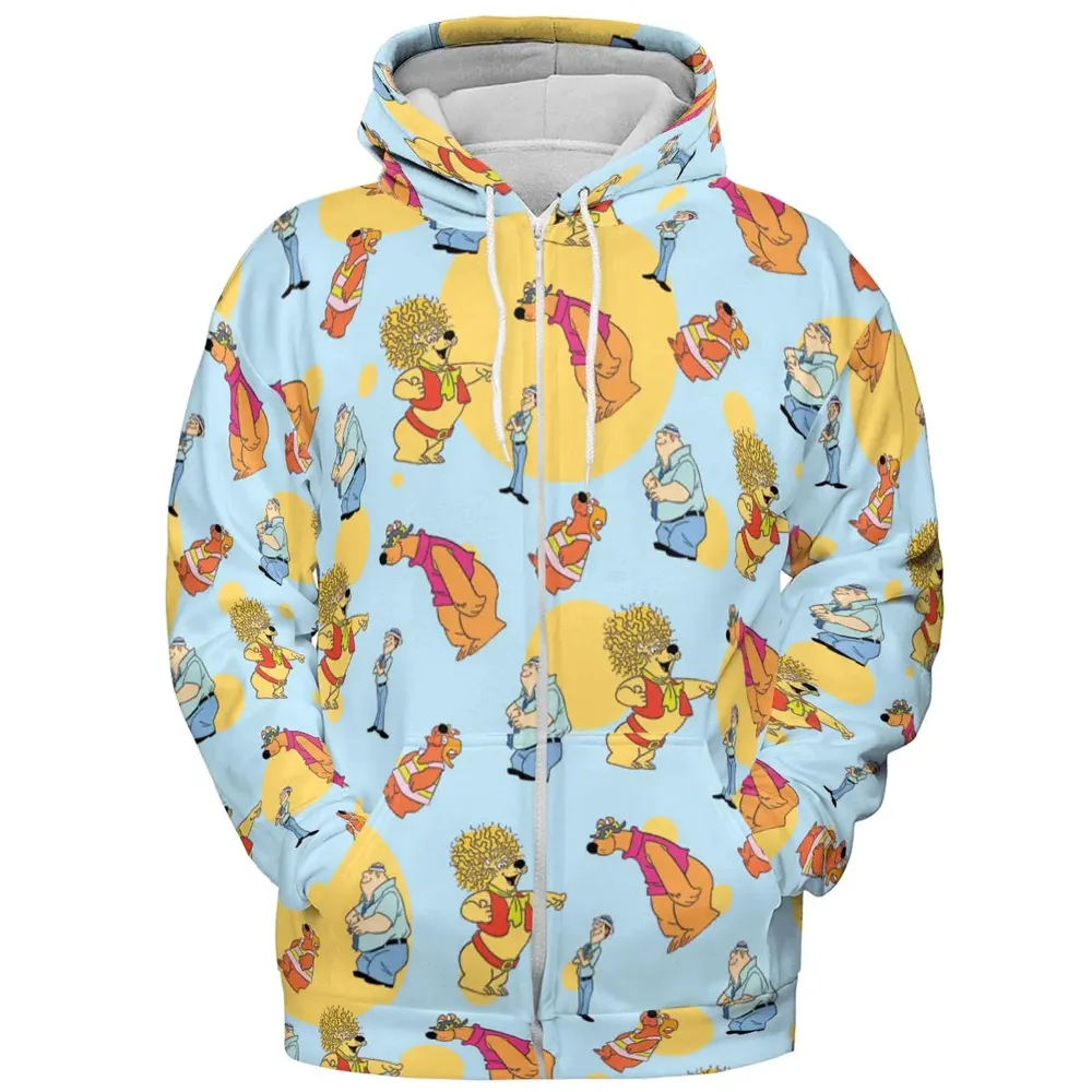 Help!... It's the Hair Bear Bunch! All-over Print Hoodie - 3