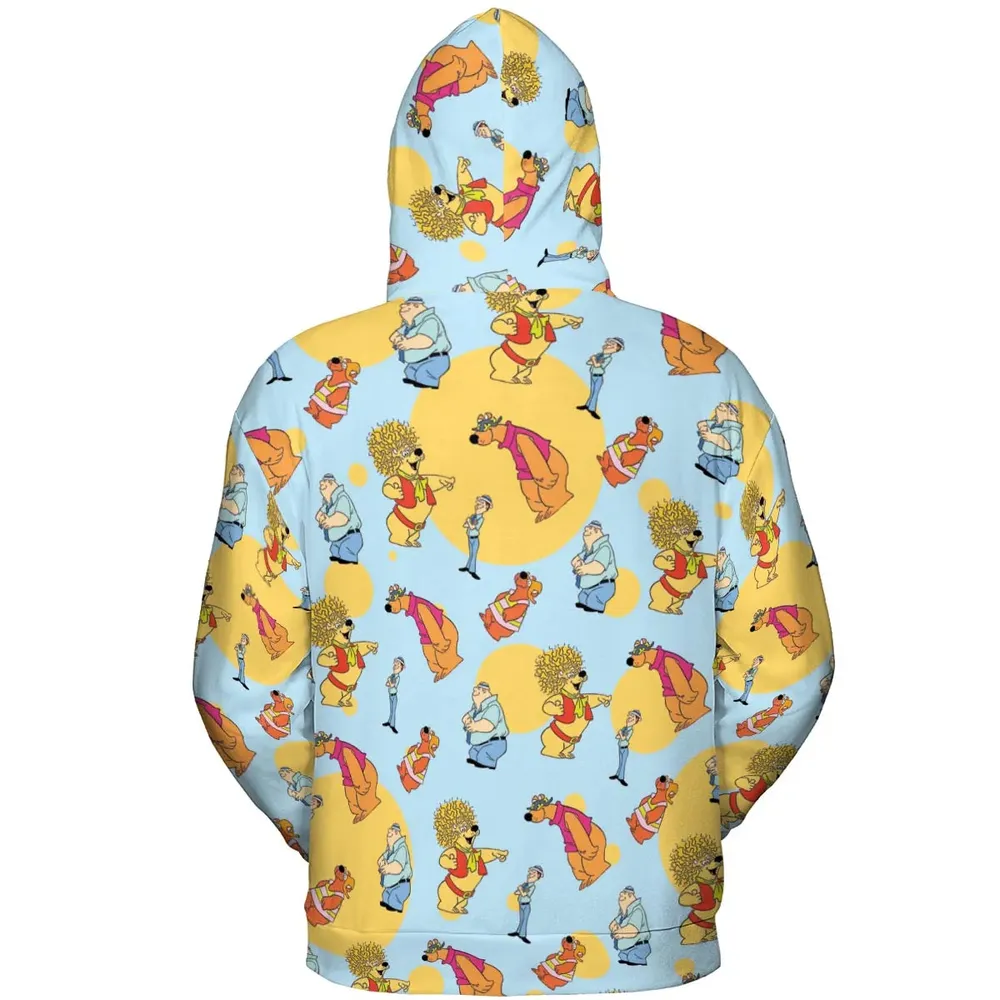 Help!... It's the Hair Bear Bunch! All-over Print Hoodie - 4