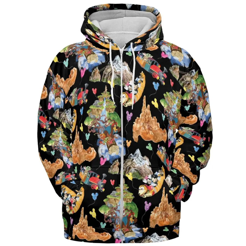 Mountain Magic Kingdom Parks All-over Print Hoodie - 3