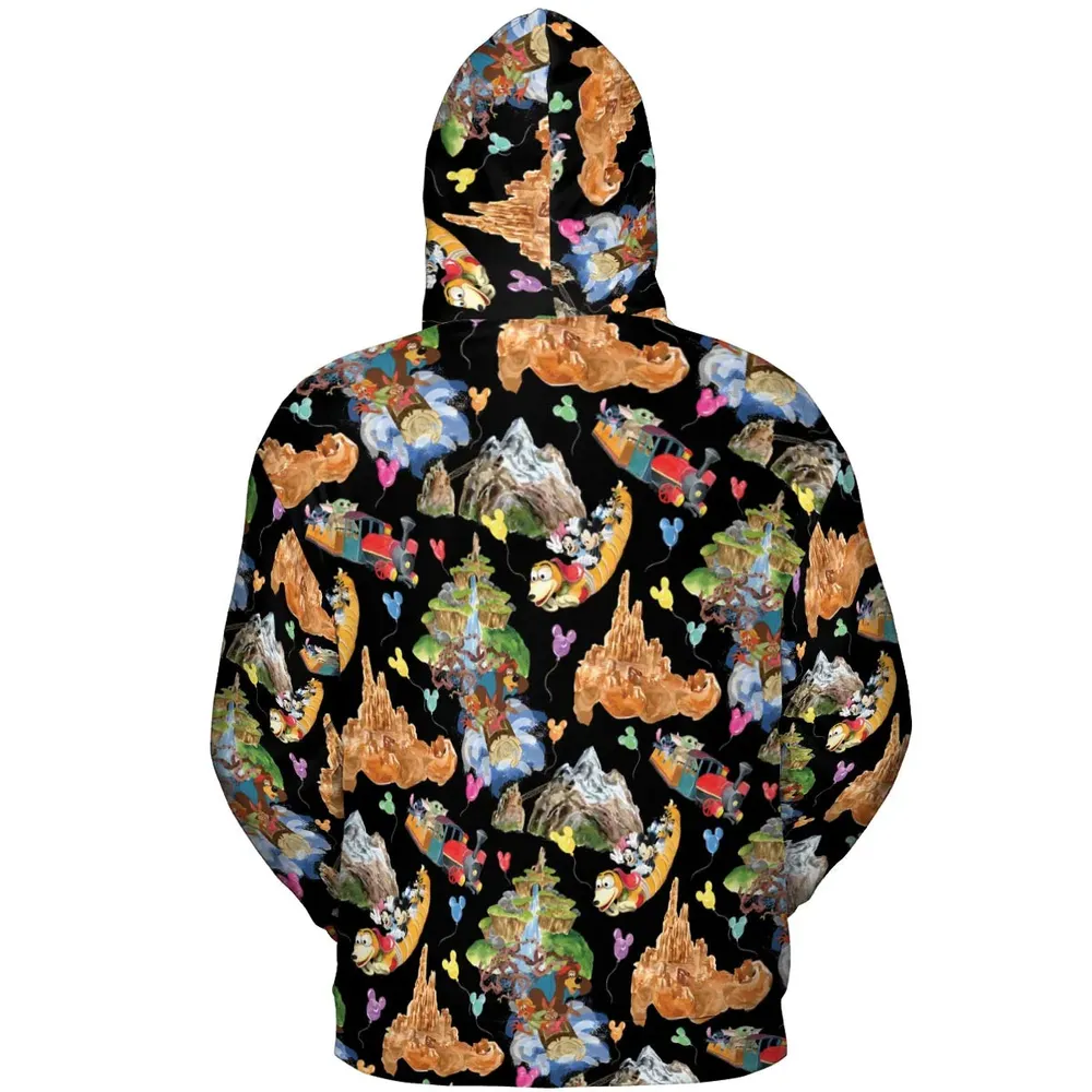 Mountain Magic Kingdom Parks All-over Print Hoodie - 4