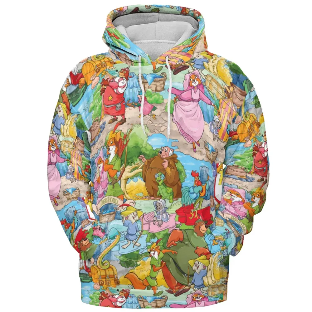 Archer Wood Plaid Robin Hood All-over Print Hoodie - 2