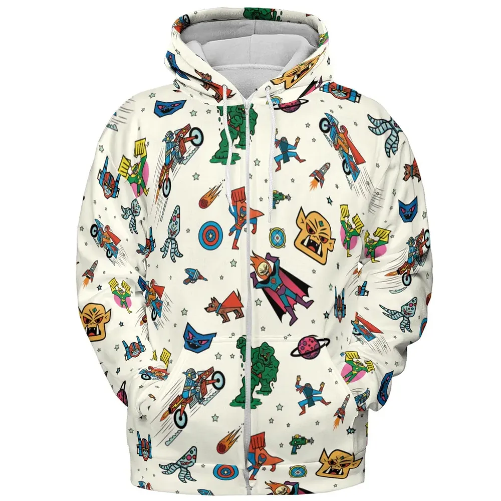 Nastalgic Cartoon Villains All-over Print Hoodie - 3