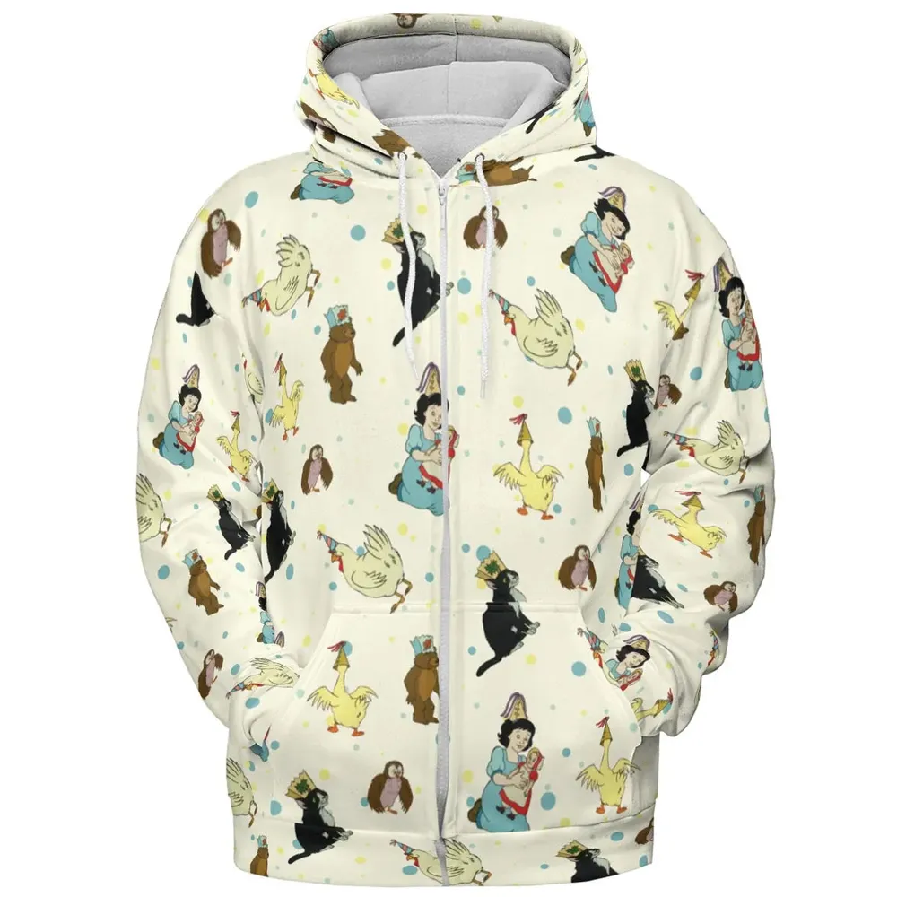 The Curious Cub and His Forest Friends Little Bear All-over Print Hoodie - 3