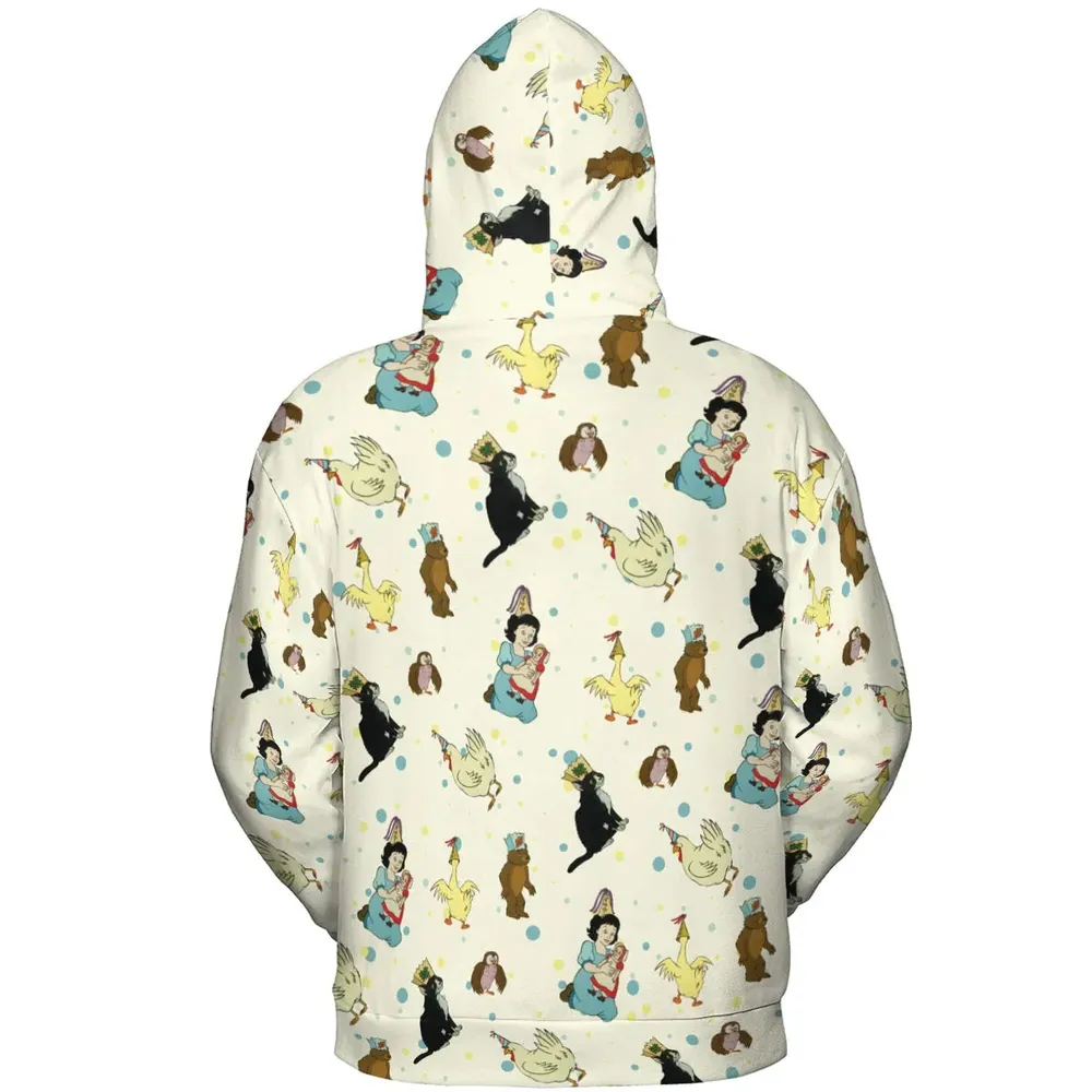 The Curious Cub and His Forest Friends Little Bear All-over Print Hoodie - 4