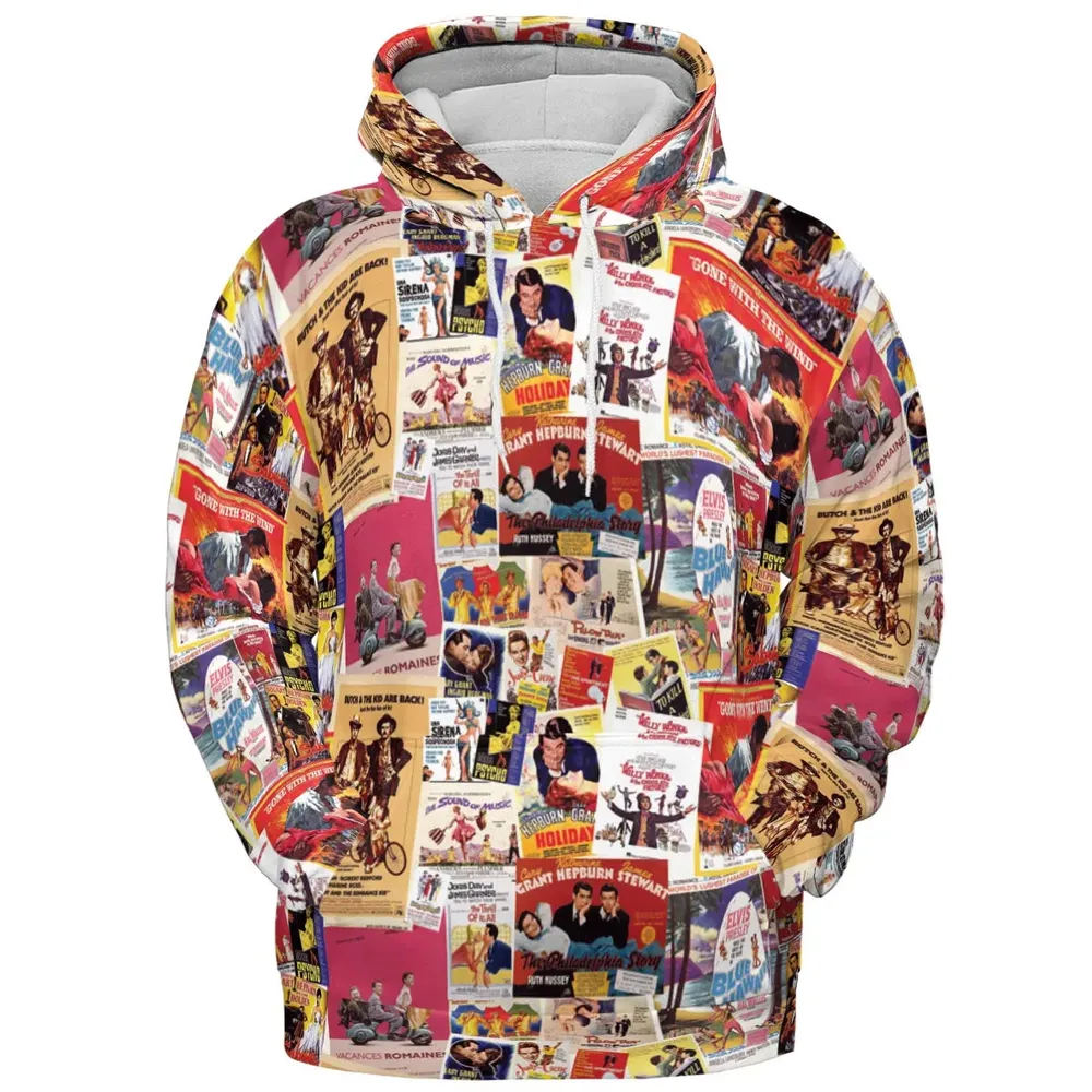 Hollywood Classics Collage All-over Print Hoodie - 2
