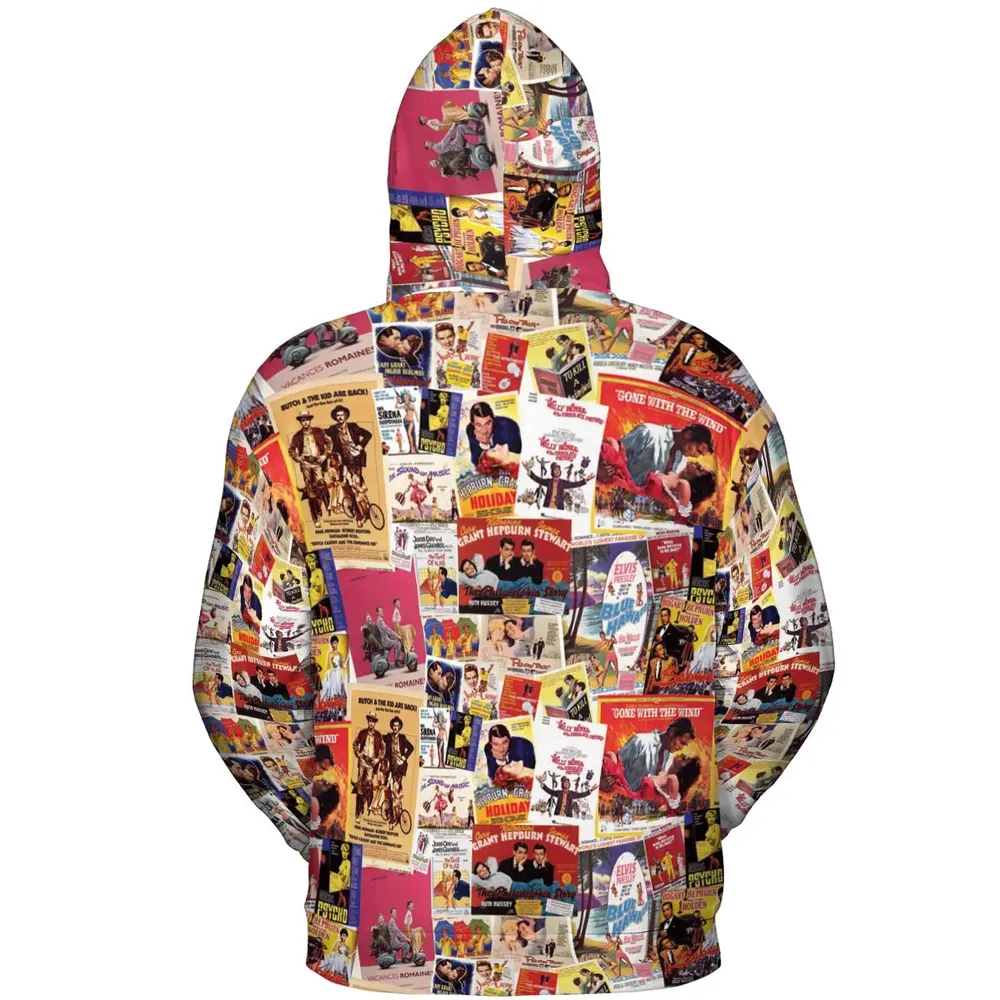 Hollywood Classics Collage All-over Print Hoodie - 4