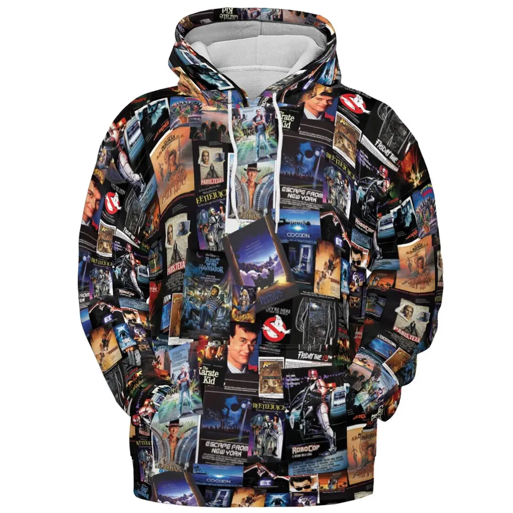 1980s Movie All-over Print Hoodie - 2