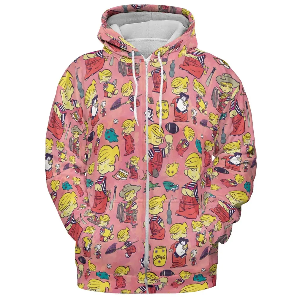 Just Pretend I'm Listening Dennis The Menace All-over Print Hoodie - 3