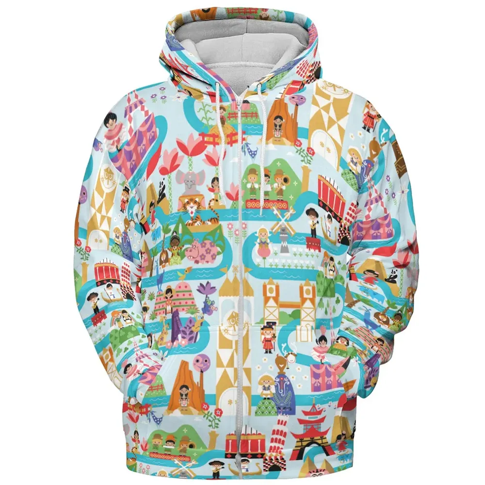 It's Small World Map All-over Print Hoodie - 3