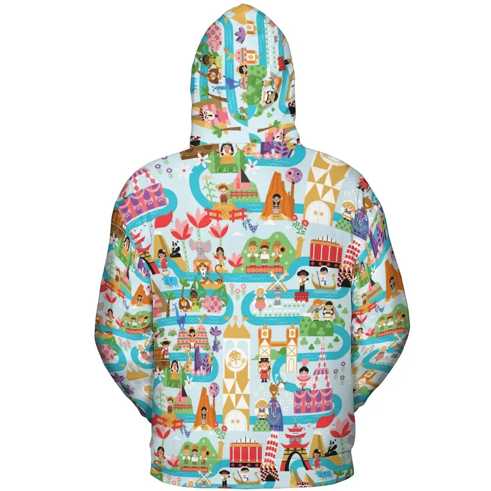 It's Small World Map All-over Print Hoodie - 4