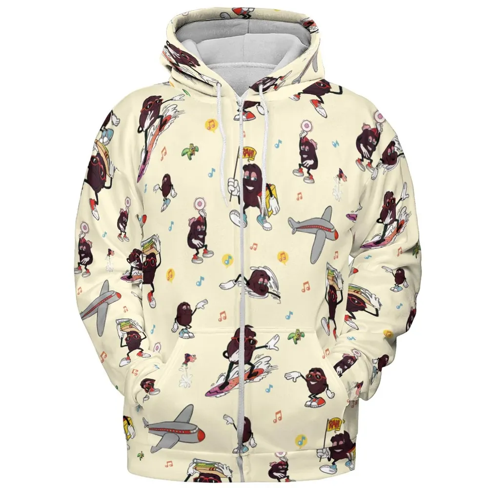 Hardee's california Raisins Mascots All-over Print Hoodie - 3