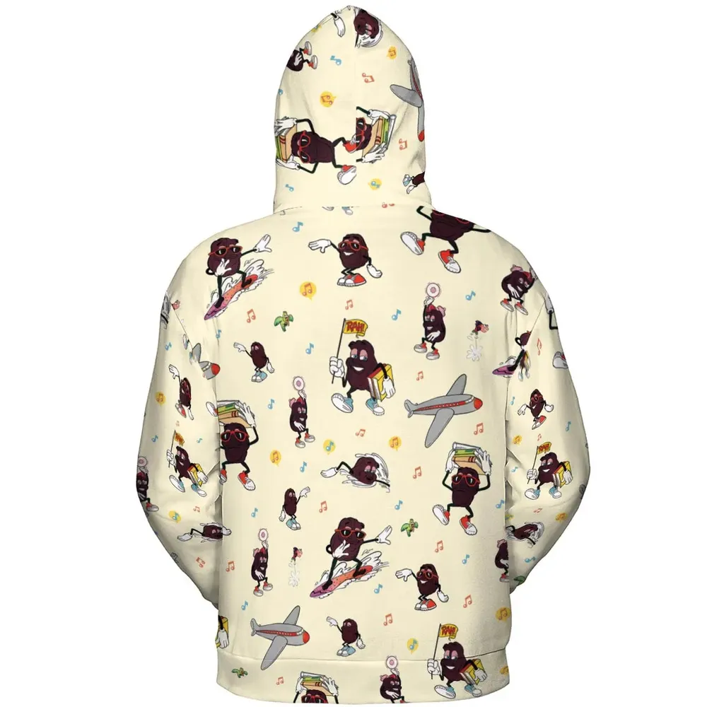 Hardee's california Raisins Mascots All-over Print Hoodie - 4