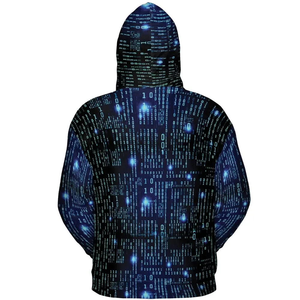 Binary Vibes All-over Print Hoodie - 4