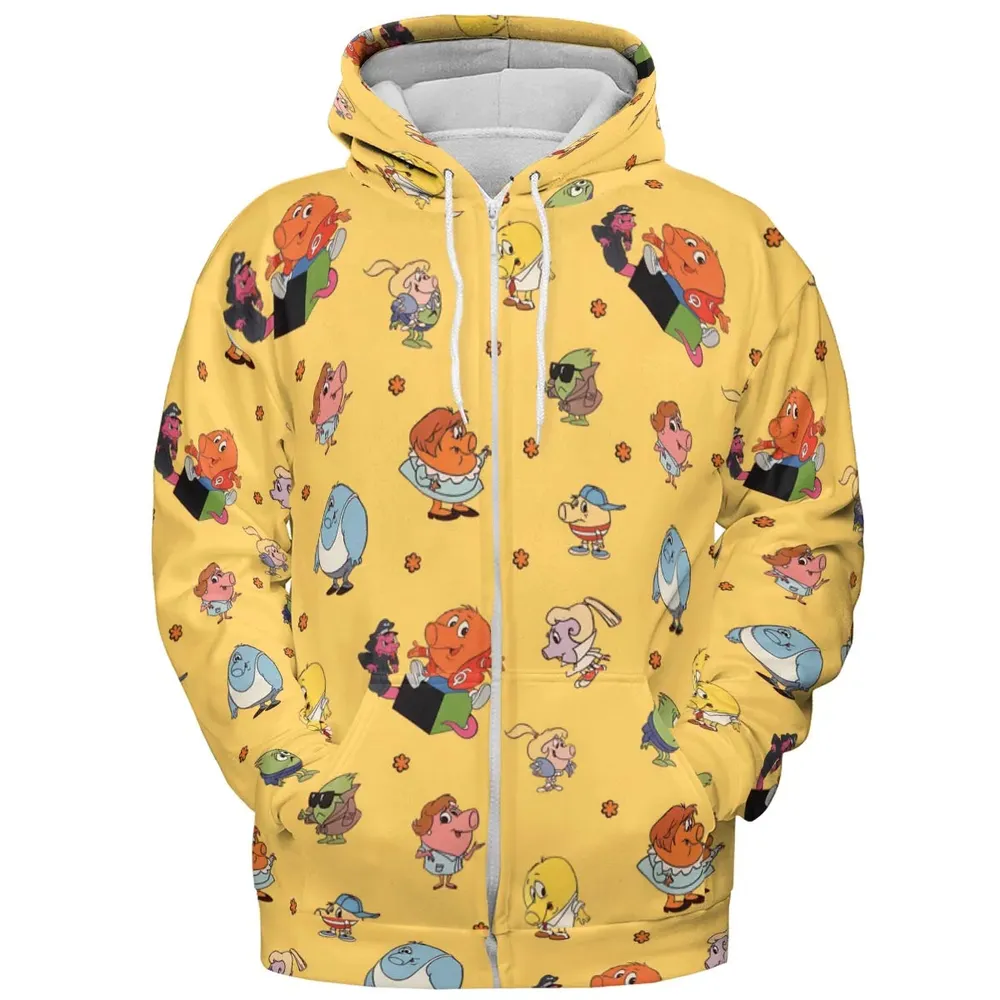 80s Arcade Game Qbert All-over Print Hoodie - 3