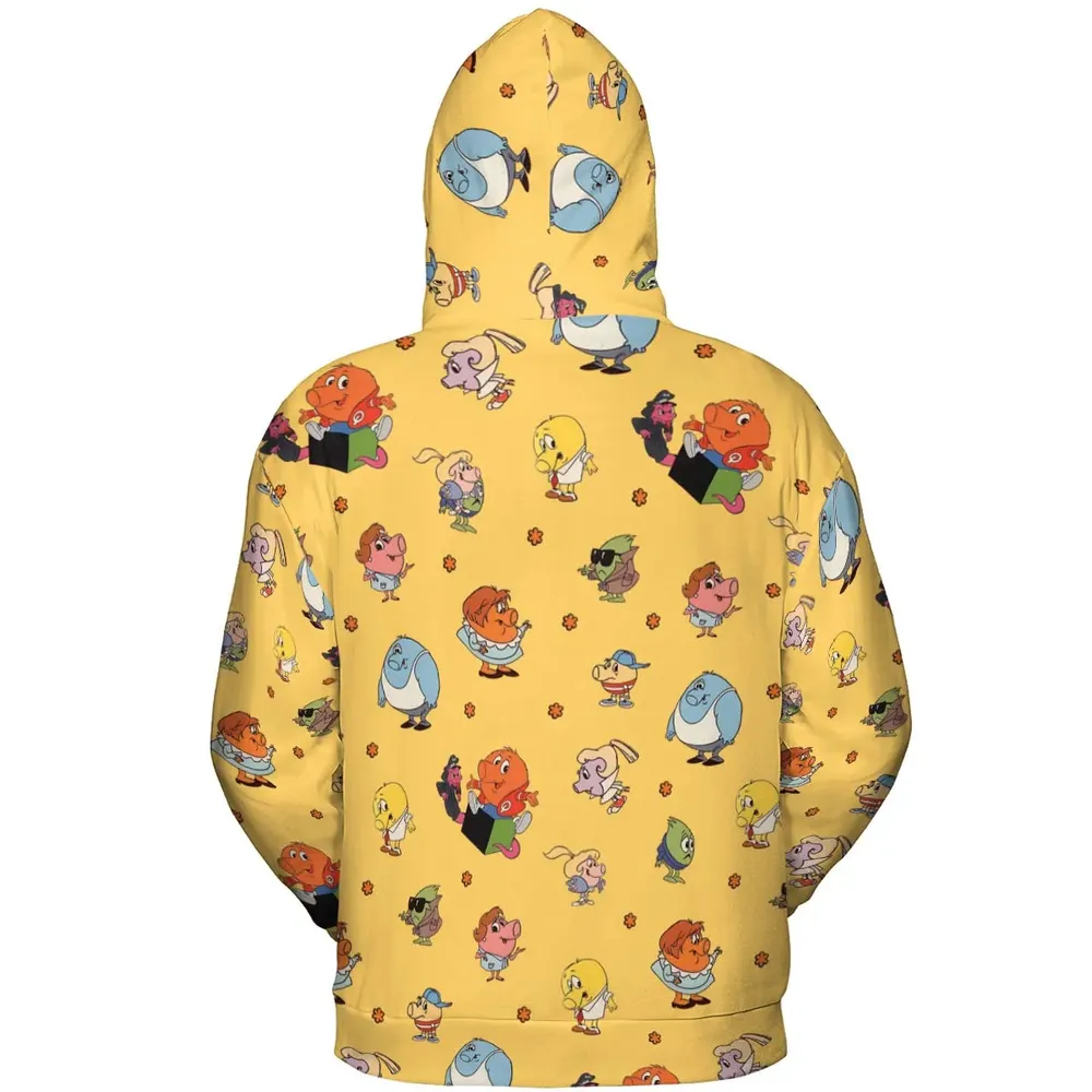 80s Arcade Game Qbert All-over Print Hoodie - 4