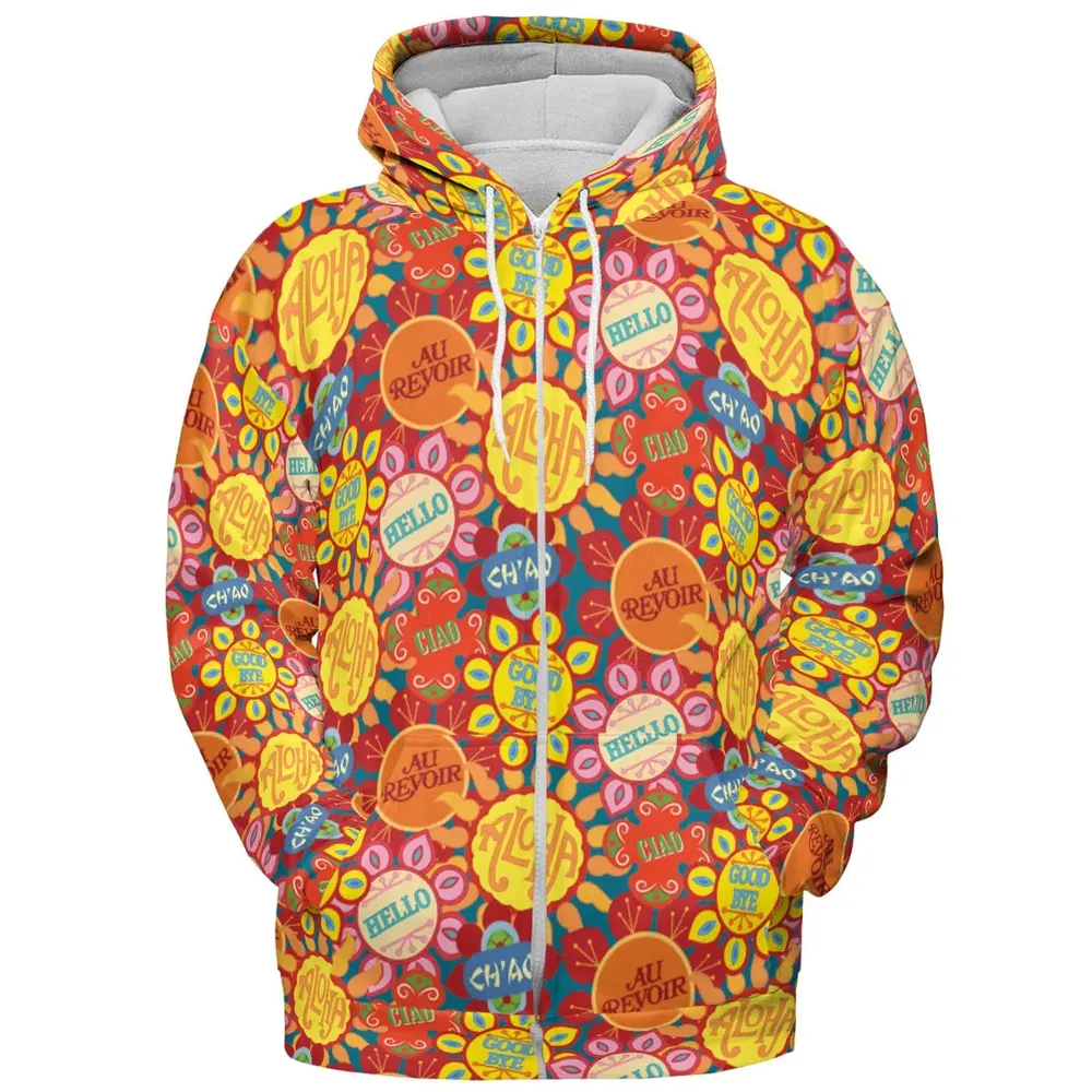 It's a Small World Flowers All-over Print Hoodie - 3