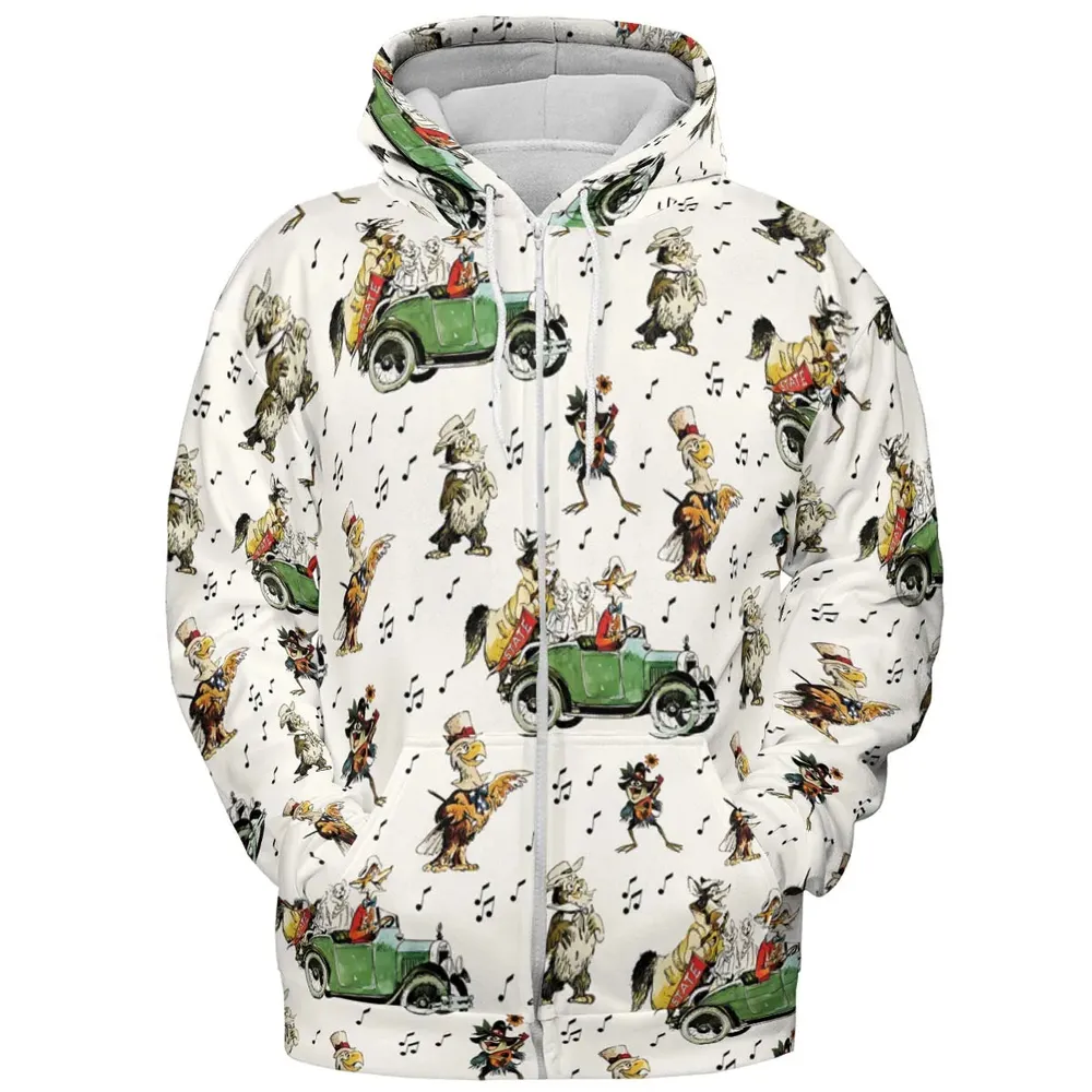 America Sings Characters All-over Print Hoodie - 3