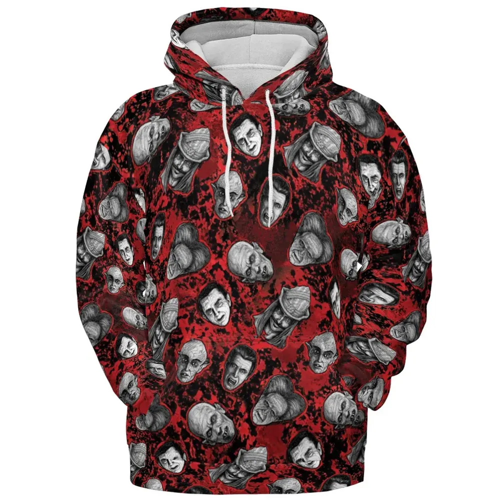 Many Faces Of Dracula All-over Print Hoodie - 2