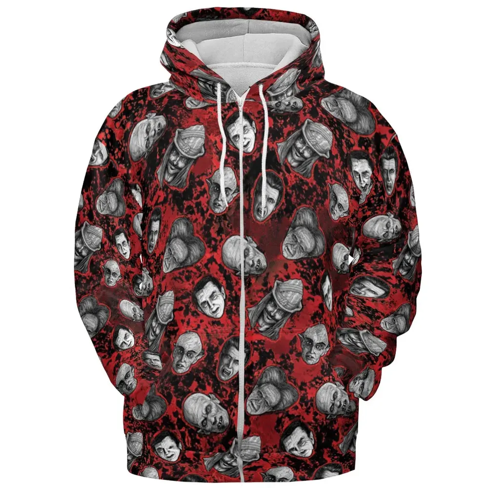 Many Faces Of Dracula All-over Print Hoodie - 3