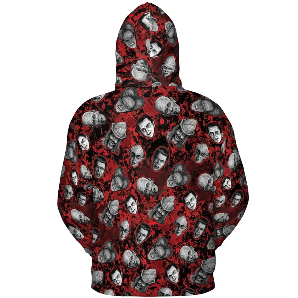 Many Faces Of Dracula All-over Print Hoodie - 4