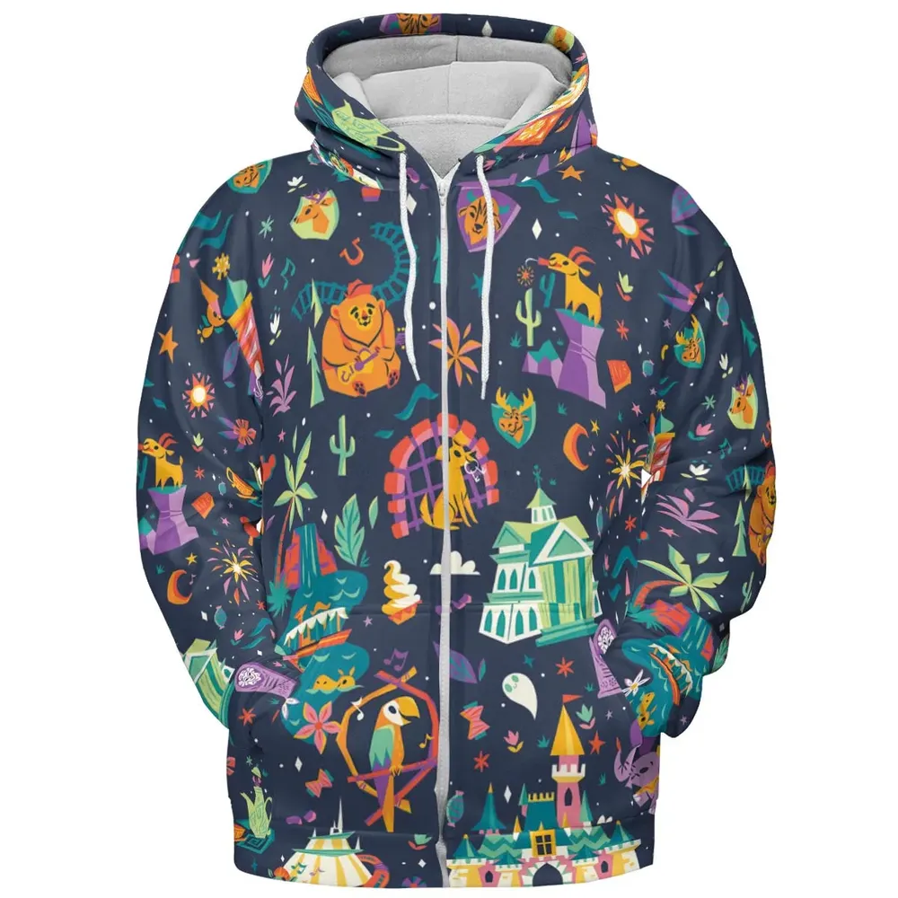 Magic Kingdom Theme All-over Print Hoodie - 3