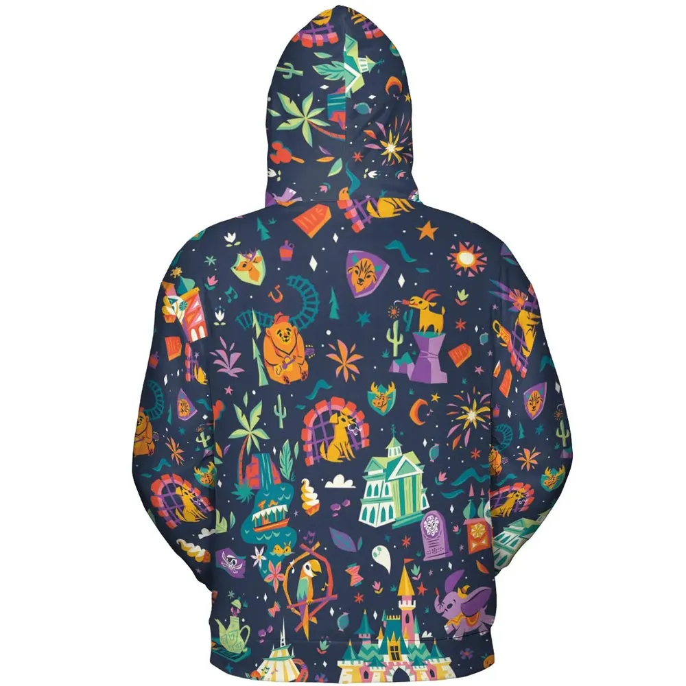 Magic Kingdom Theme All-over Print Hoodie - 4