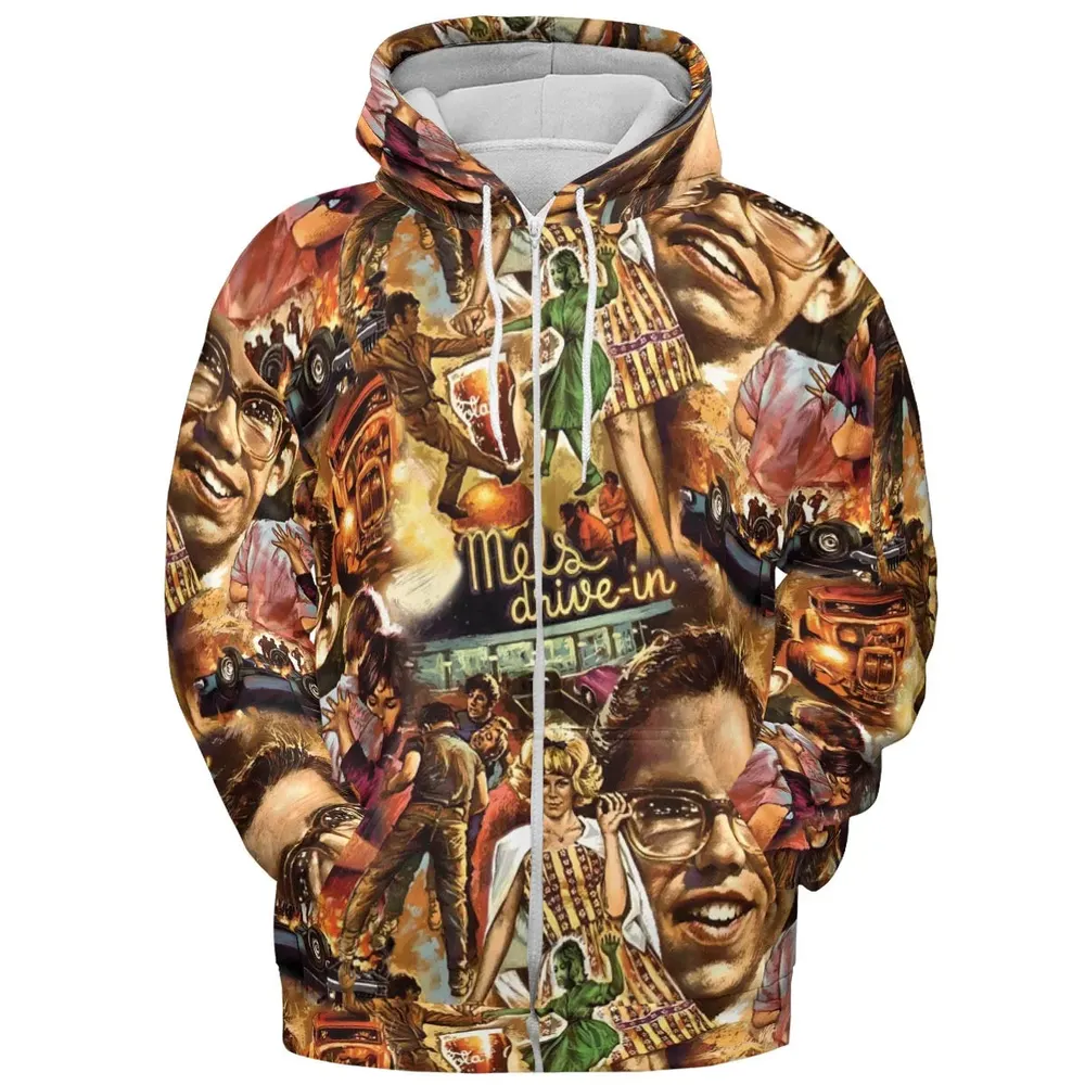 American Graffiti' cast on the movie All-over Print Hoodie - 3