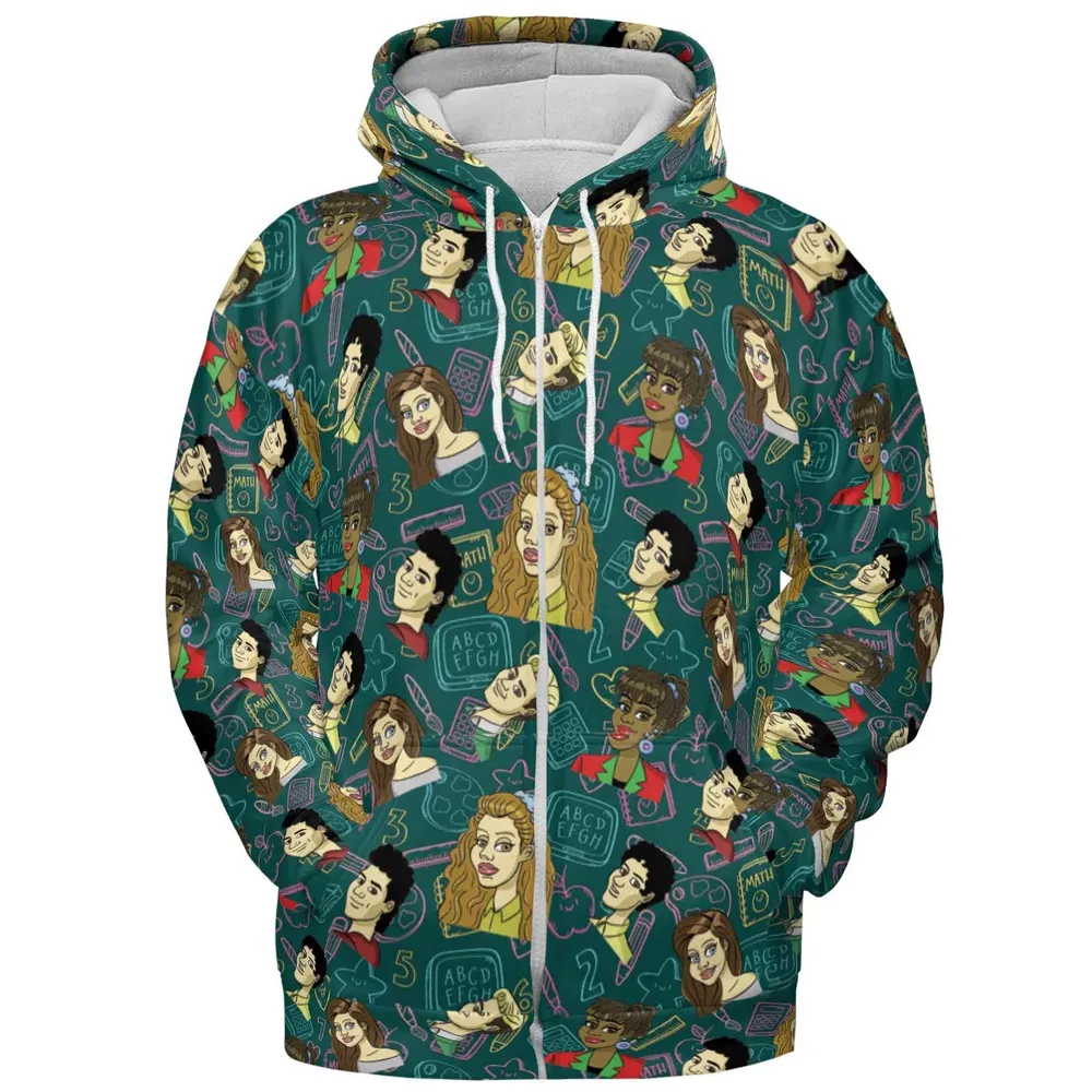 Class of 93' Saved By The Bell All-over Print Hoodie - 3