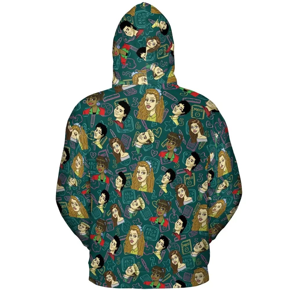 Class of 93' Saved By The Bell All-over Print Hoodie - 4