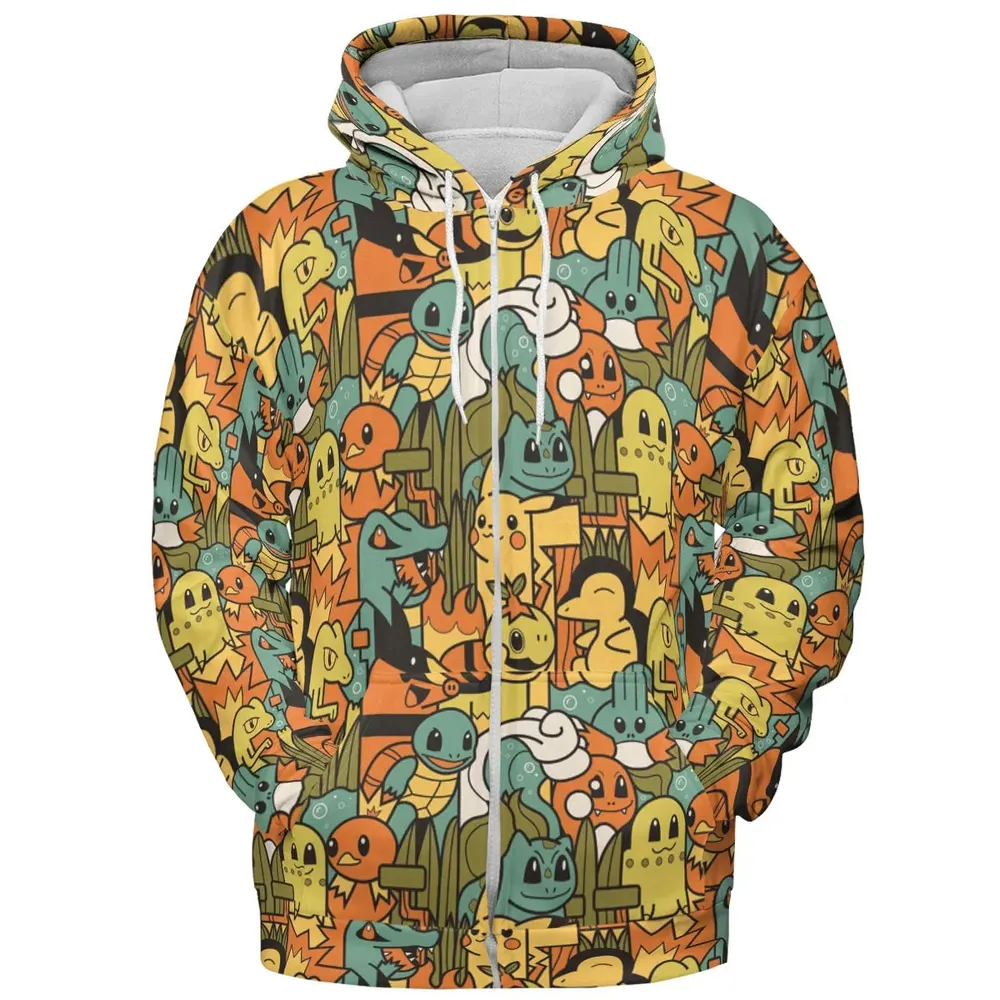Power Starter Colors Pokemon All-over Print Hoodie - 3