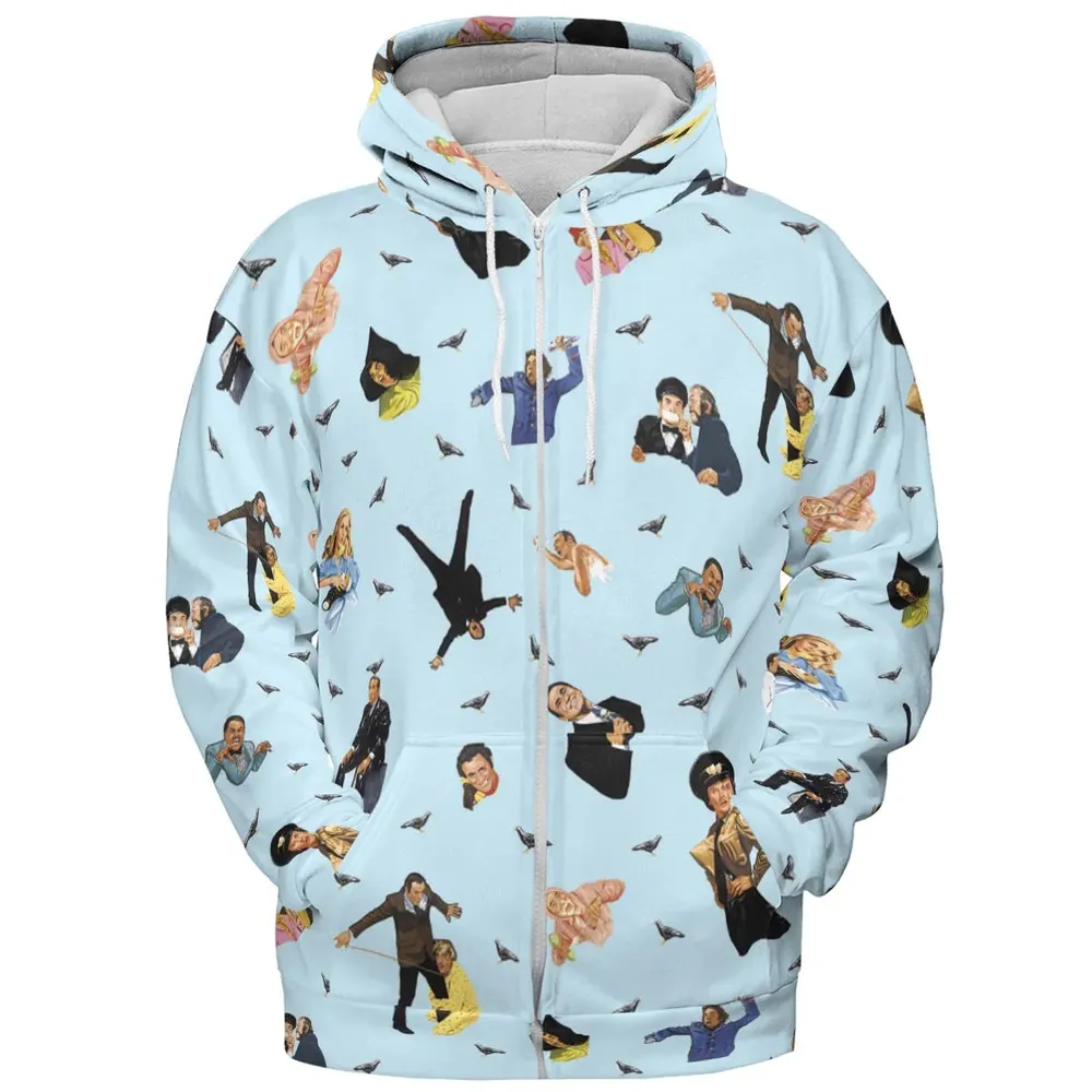 High Anxiety Characters All-over Print Hoodie - 3