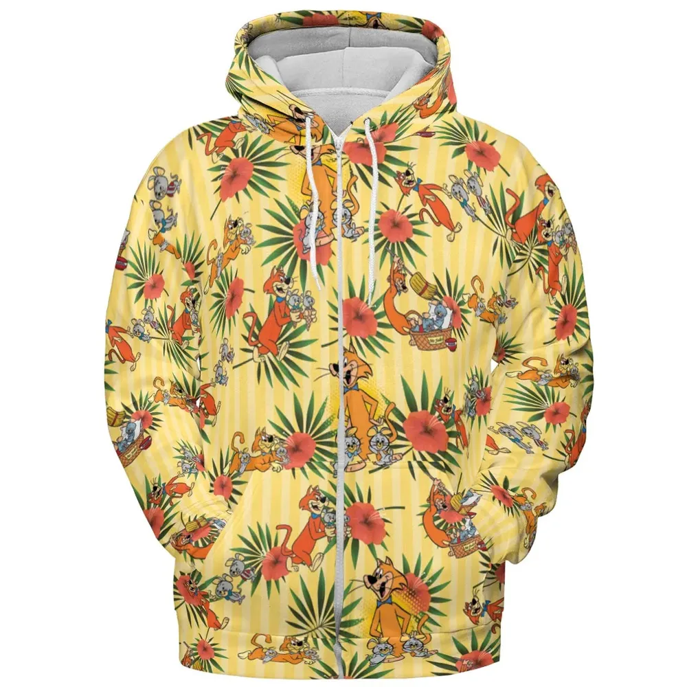 Pixie And Dixie And Mr. Jinks All-over Print Hoodie - 3