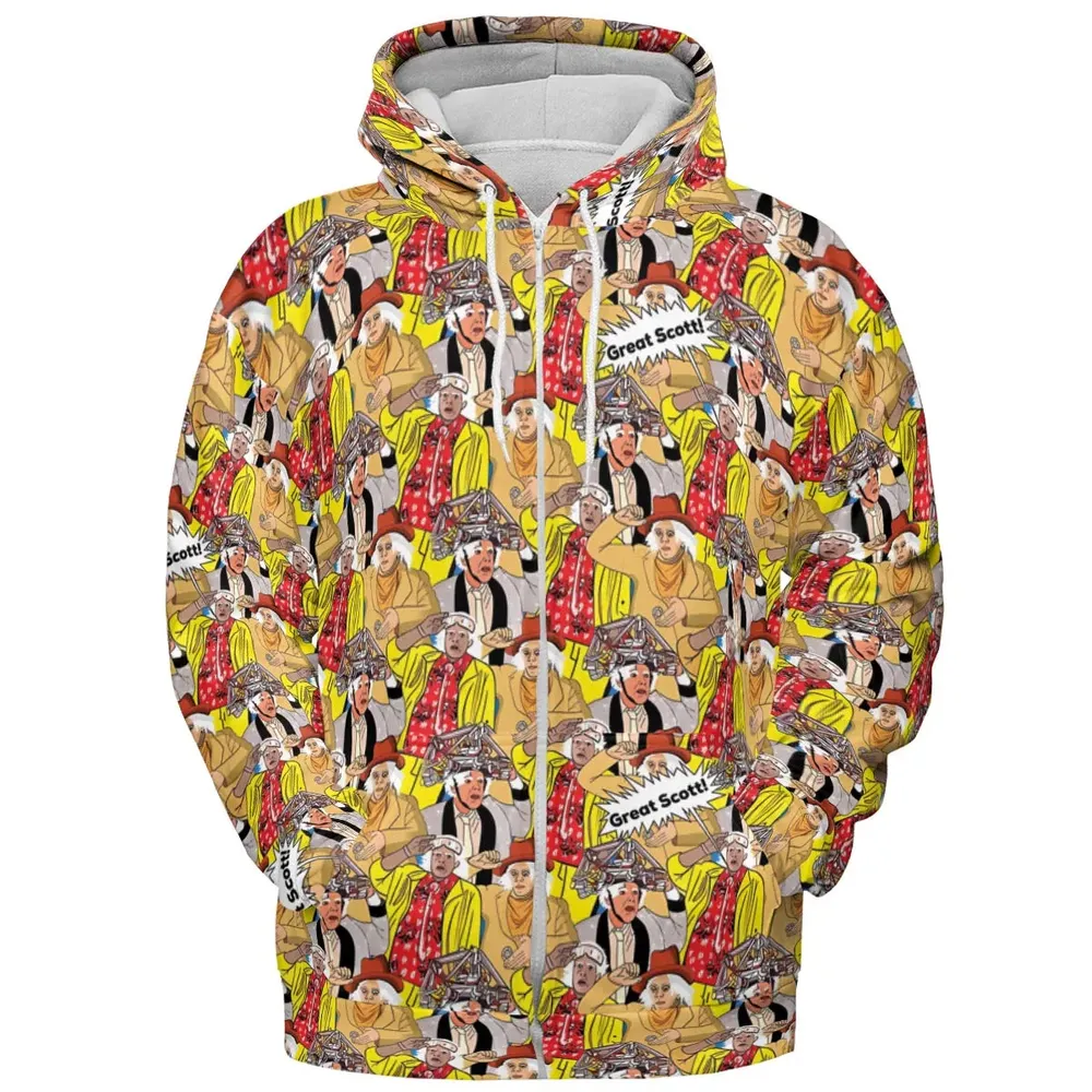 Great Scott Back to the Future All-over Print Hoodie - 3