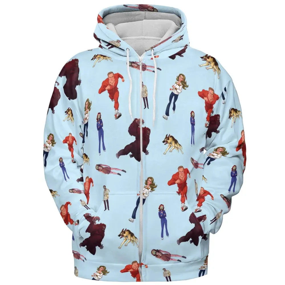 The Six Million Dollar Man and the Bionic Woman All-over Print Hoodie - 3