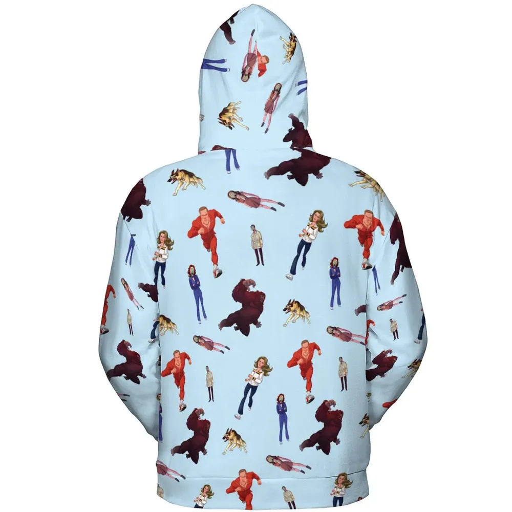 The Six Million Dollar Man and the Bionic Woman All-over Print Hoodie - 4
