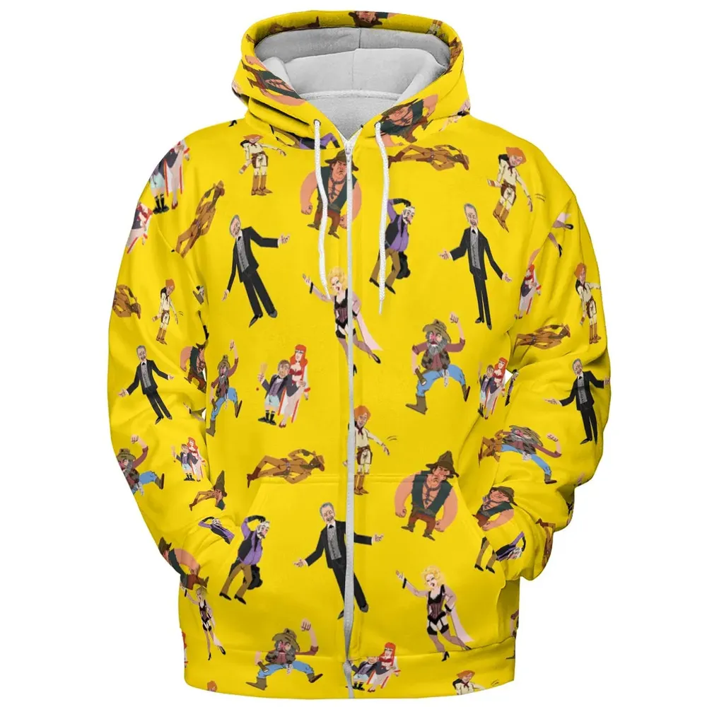 Blazing Saddles Characters All-over Print Hoodie - 3