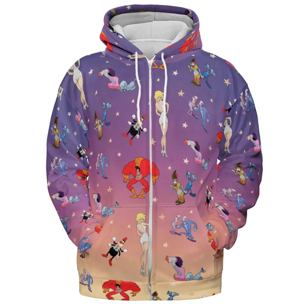 Cool World Cartoon Characters All-over Print Hoodie - 3