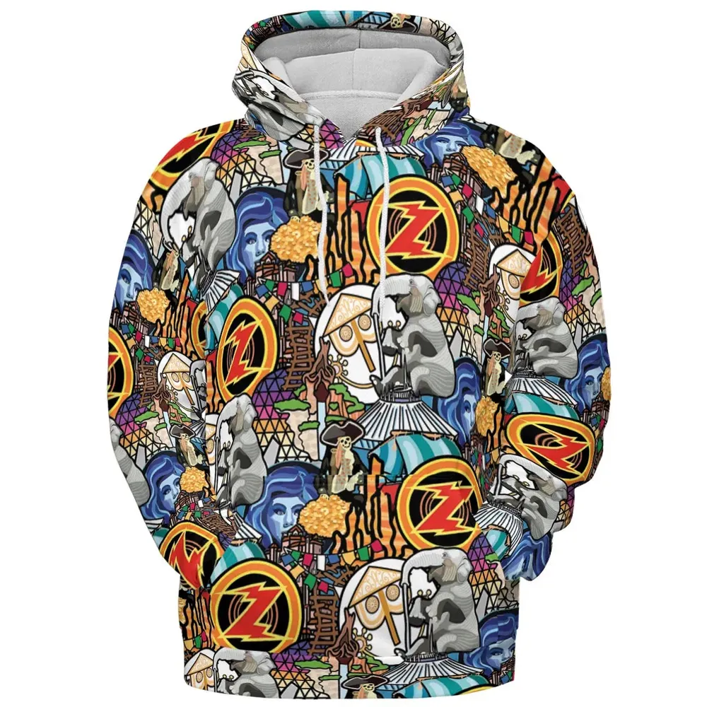 Ride Icon Collage All-over Print Hoodie - 2
