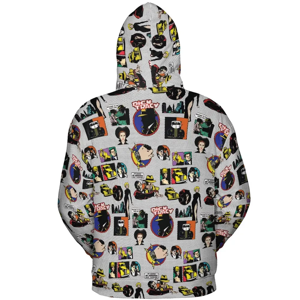 Vintage 90s Dick Tracy All-over Print Hoodie - 4