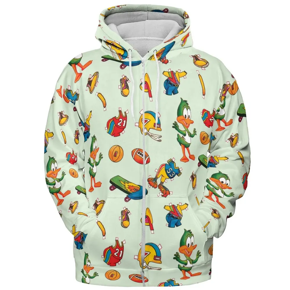 Plucky Duck Tiny Toon Adventures All-over Print Hoodie - 3
