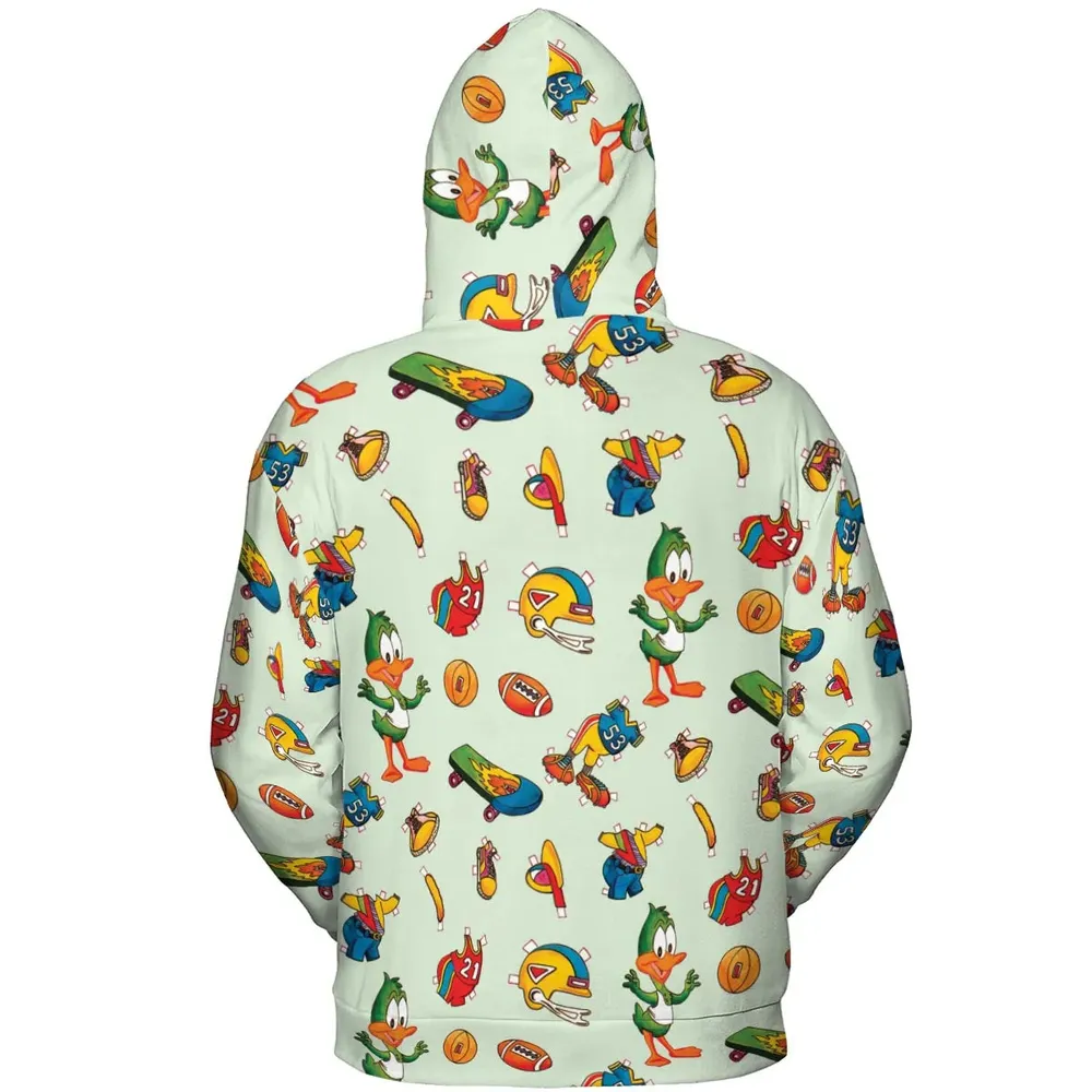Plucky Duck Tiny Toon Adventures All-over Print Hoodie - 4