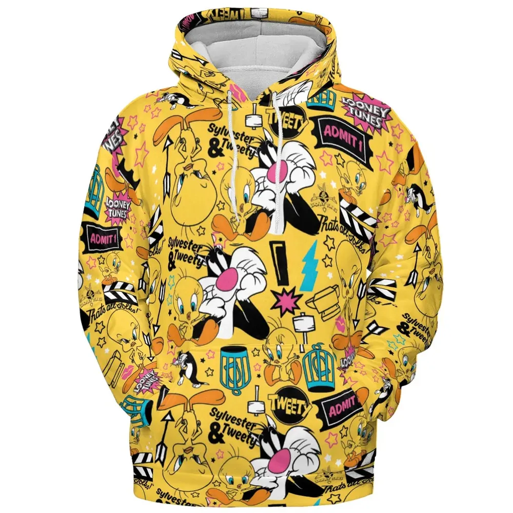 Cartoon Drip Looney Tunes All-over Print Hoodie - 2