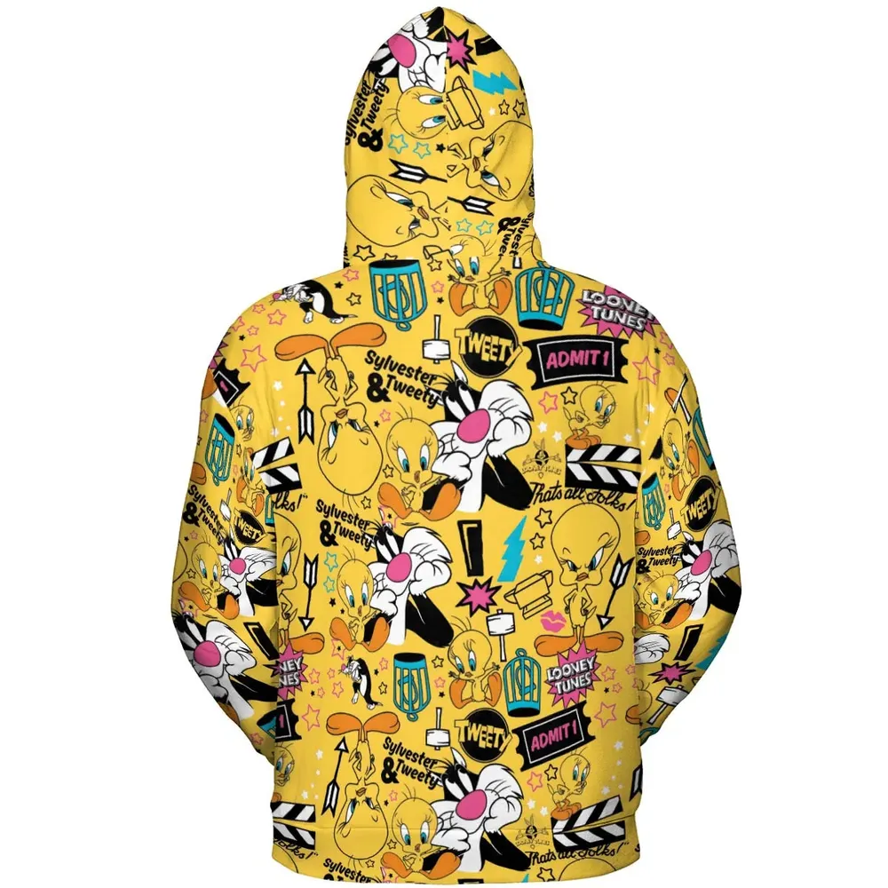 Cartoon Drip Looney Tunes All-over Print Hoodie - 4