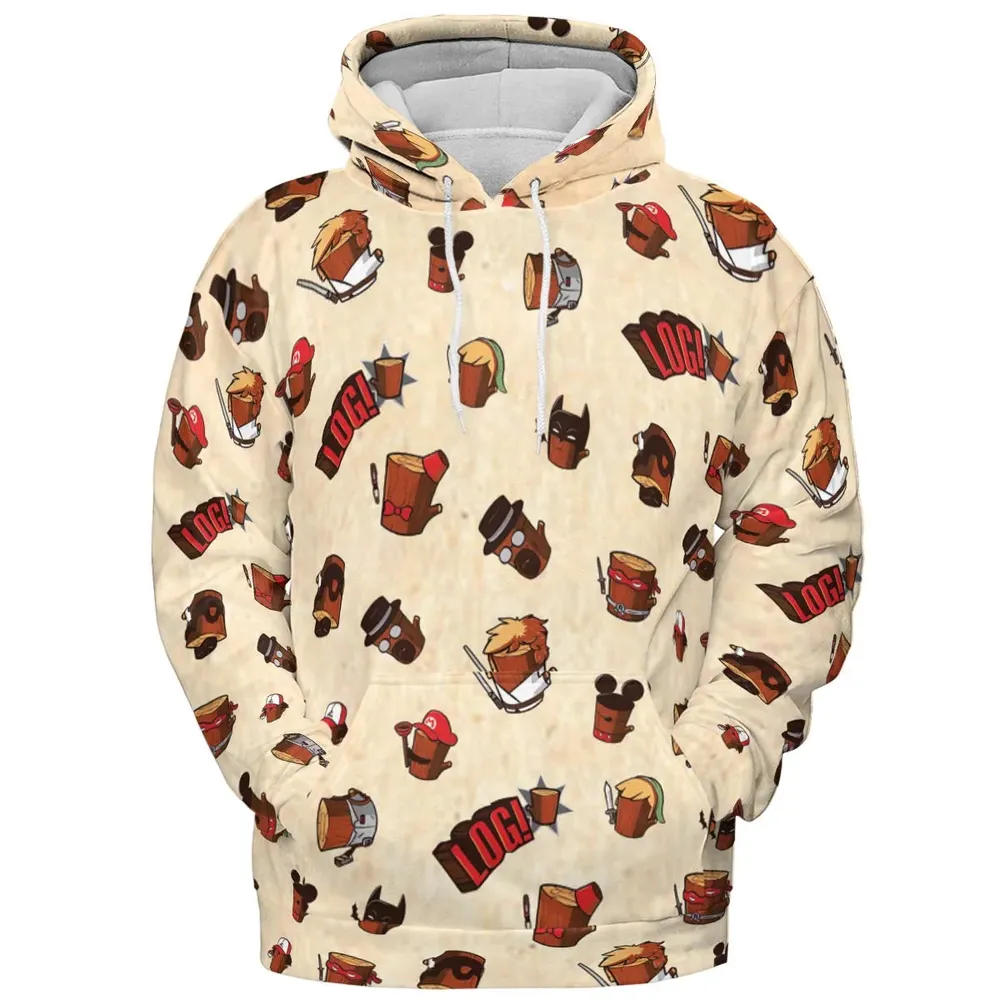 Pop Culture Characters Logs  Ren & Stimpy All-over Print Hoodie - 2