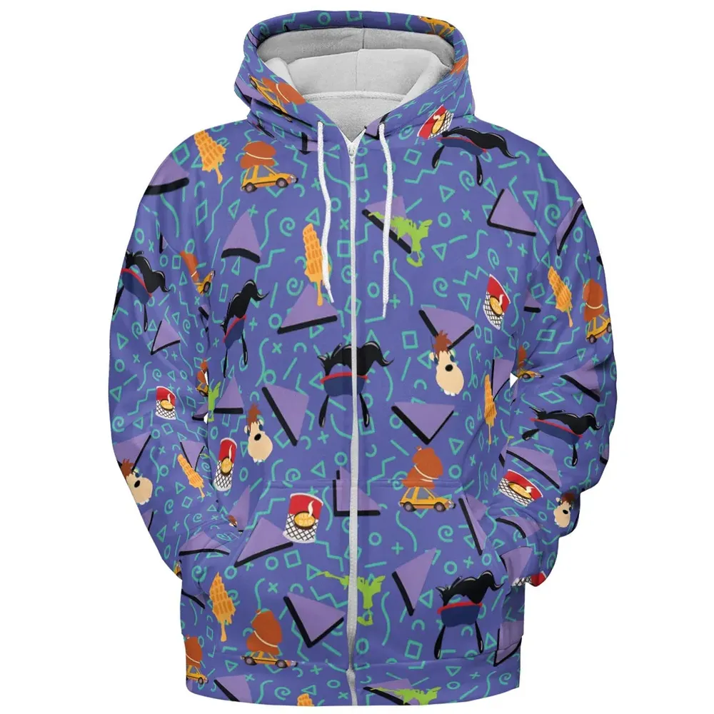90's Styled Goofy Movie All-over Print Hoodie - 3